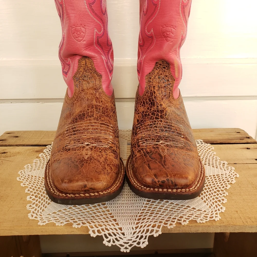 **SOLd*💗💫Ariat Vintage Cowgirl 🌸Barbie Pink🌸 Crossfire Caliente💫💗  8.5B - Picture 8 of 14